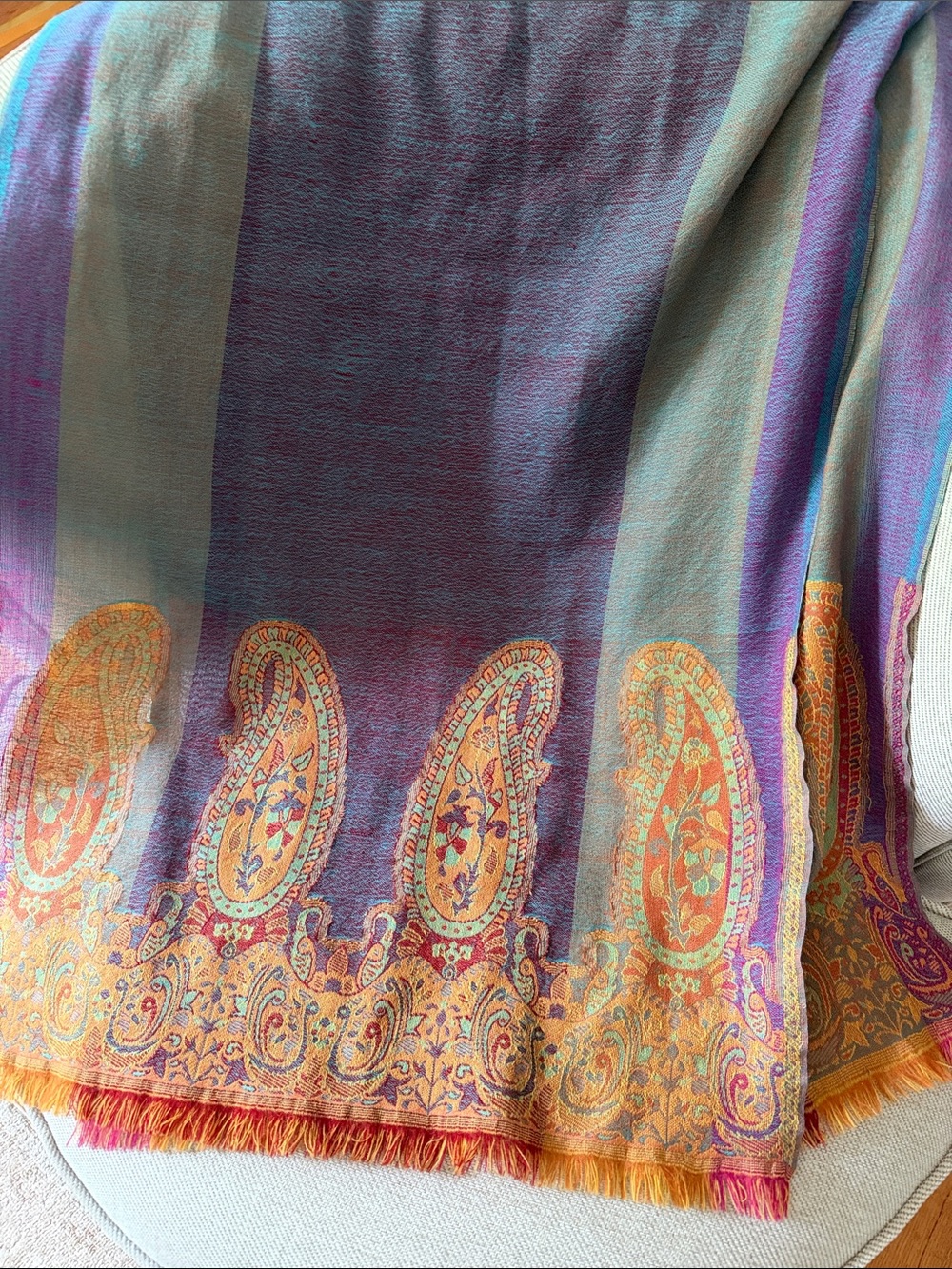 Gorgeous Authentic Metropolitan Museum of Art (The Met) Wool Shawl, Wrap.